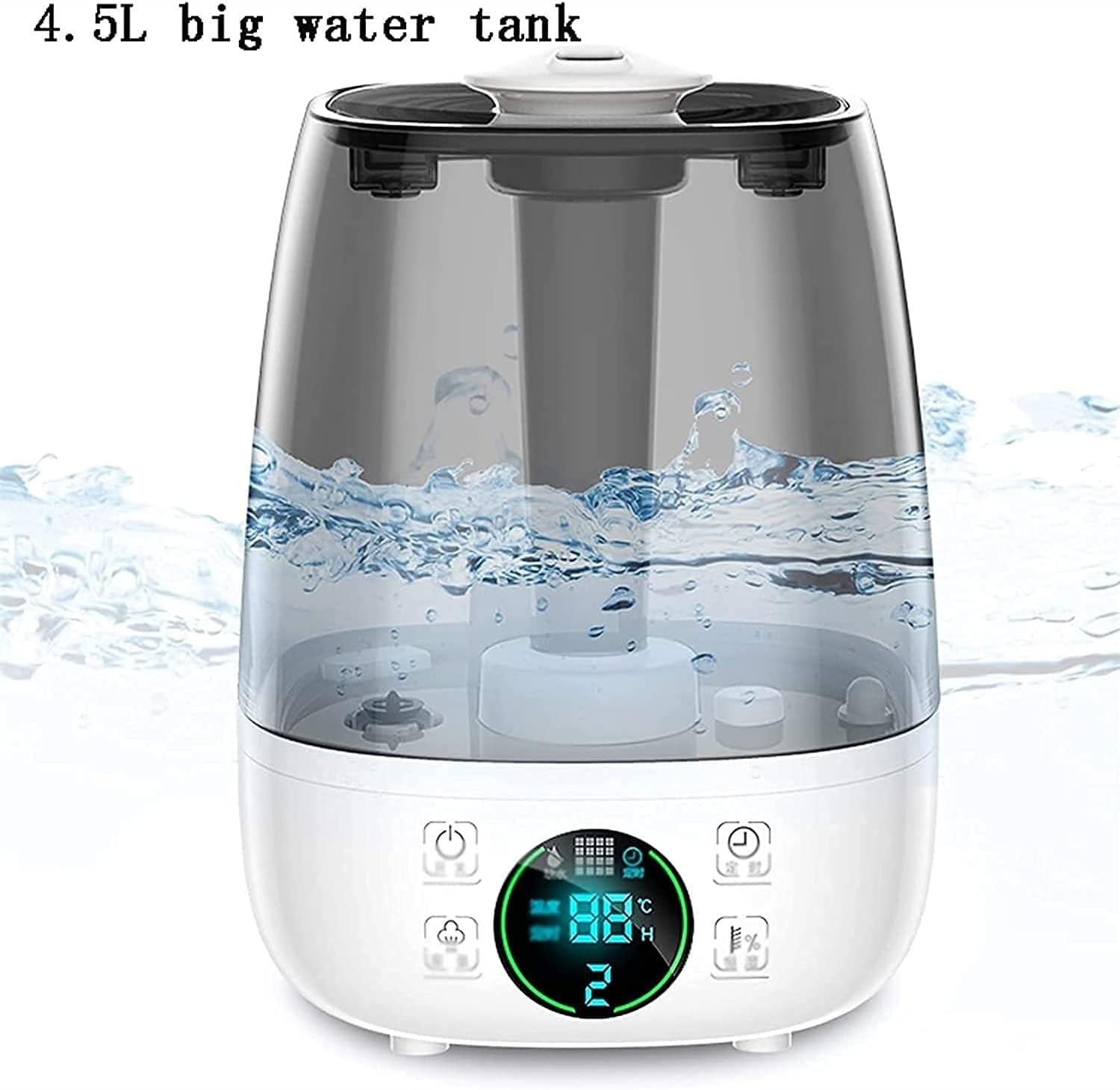 Humidifier Large Room Home 4.5L Top Fill Cool Mist Air Ultra for Plants Indoor with Essential Oils Diffuser for Baby Kids