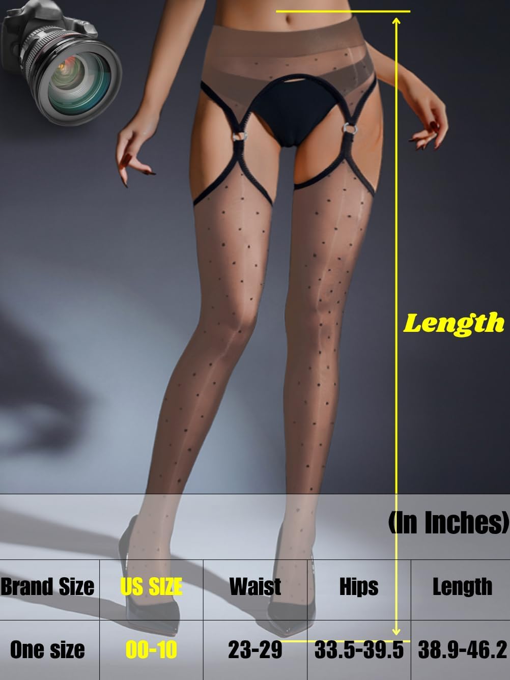 Polka Dot Garter Tights,Patterned Suspender Stockings For Women,Sexy Pantyhose Rave Night Club Fit Size 00-10 - Image 5