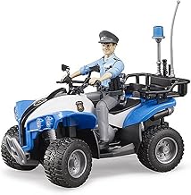 bruder 63010 - Police Quad avec policier et équipement,Véhicule tout terrain, véhicule de secours