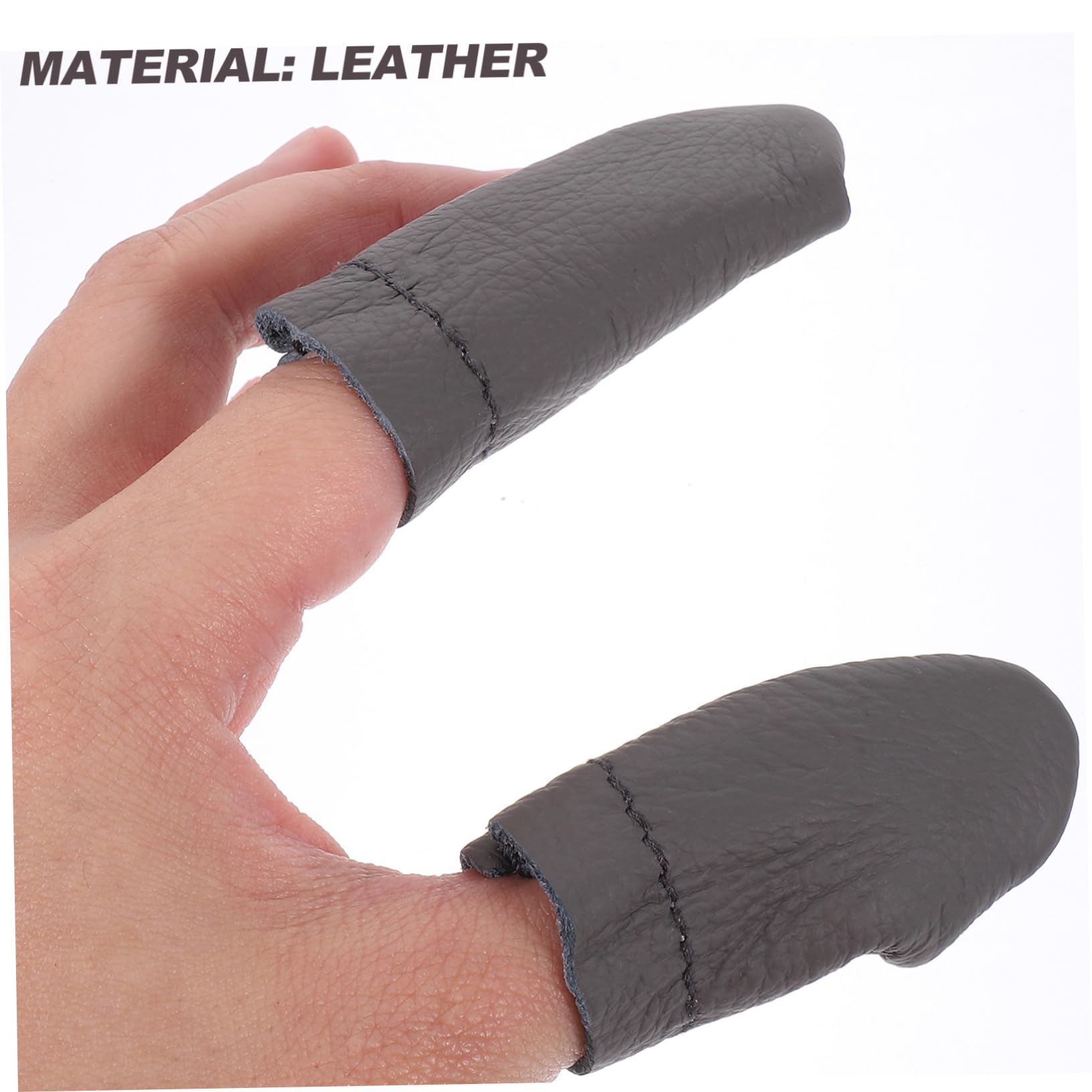 Protector de Cuero Dedos de Piezas Beige Costura 6 Artesanal