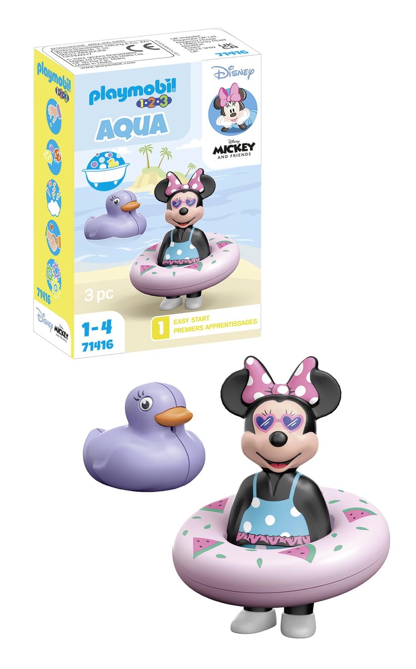 Playmobil 71416 1.2.3 AQUA & Disney: Minnie's Beach Trip, educational toys for toddlers, gifting toy and fun imaginative role-play, playsets for children ages 12 months+ - Image 4