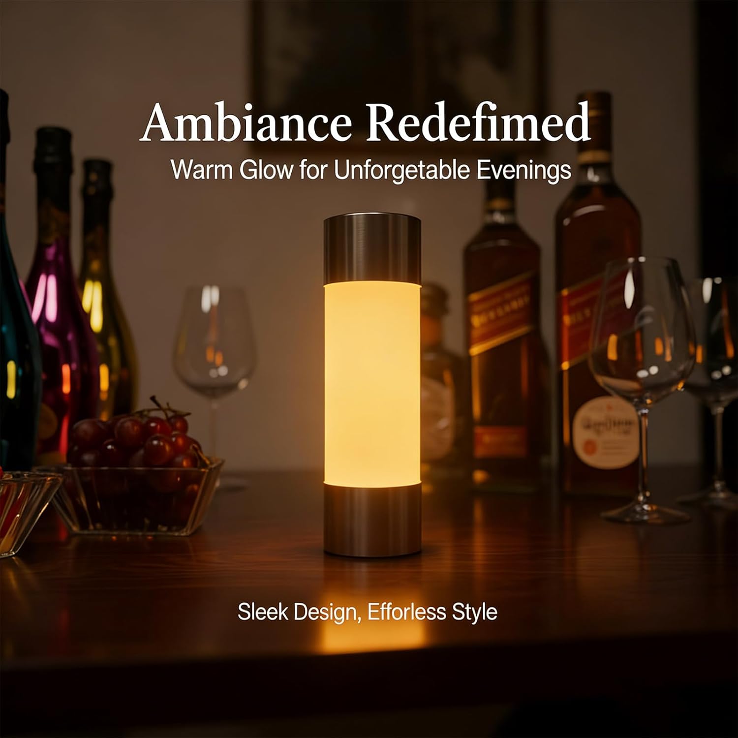 Rechargeable LED Table Lamp, Wireless Desk Lamp, Color-Changing Ambient Light, Multicolor Outdoor Lamp, Suitable for Monitors, Gaming, Bars, Cafes, Restaurants, Gardens/Camping, Home