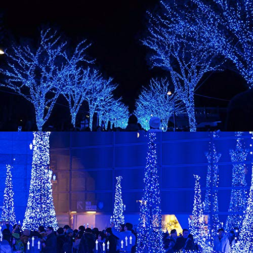 Ljlnion 300 Led String Lights Outdoor Indoor, Extra Long 98.5Ft Super Bright Christmas Lights, 8 Lighting Modes, Plug In Waterproof Fairy Lights For Holiday Wedding Party Bedroom Decorations (Blue) #TOP1