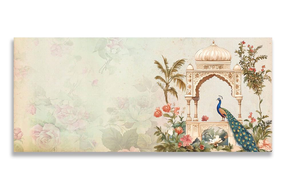 Mehta Envelope Mfg Co. Shagun Lifafa/Money Gift Envelope Digital Print in Pearl Finish 200 GSM Thick Paper Size : 18.41 x 8.25 cm (7.25 x 3.25 Inches) Pack of 10 SKU ME-01076