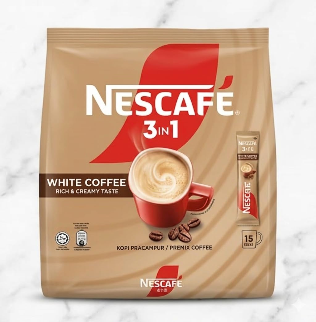 Nescafe 3 in 1 White Coffee, Instant Coffee Powder, BY FEBORA, Rich and Creamy Taste, 15 Sticks Pack, 450G-picture-25