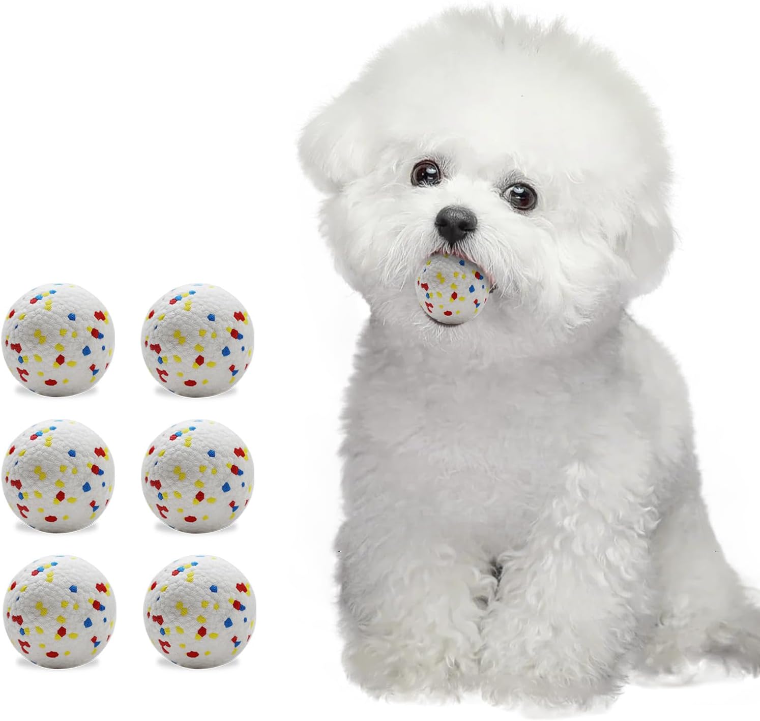 6 Pack ETPU Dog Balls, 2.2 Inch Chew-Resistant Refills for Automatic Ball Launchers, Stain-Proof Durable Fetch Balls, Perfect Replacement Balls for 2.2in Dog Launcher Toys