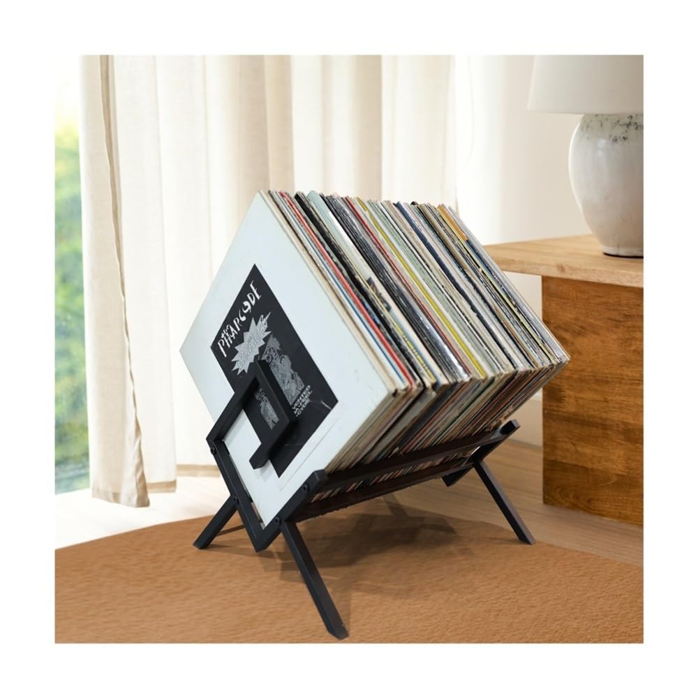 Stojak do przechowywania płyt CD Ramka wyświetlacza CD Stojak na czasopisma do aranżacji Metalowy pulpit Kreatywne przechowywanie płyt na półkach(L)