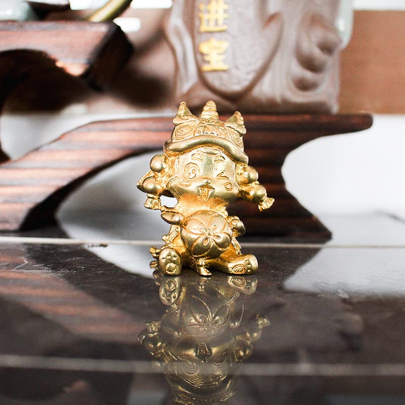 生肖狗 黄铜摆件 古美术风 可收藏 / 当镇纸 Amazon.com: 1Pcs 创意实心纯铜狗狗摆件办公室桌面招财福娃手把件镇纸