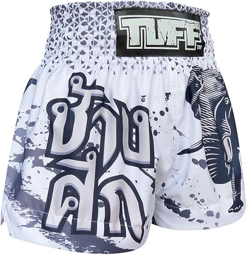 Miniatura 4 de TUFF Pantalones cortos deportivos para Muay Thai y artes marciales, ropa de entrenamiento y gimnasio