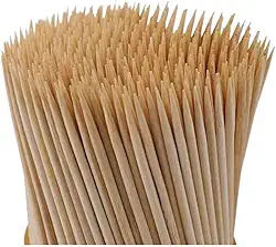 1000 Espetinho de Bambu 30cm Para Churrasco Natural Resistente Ideal Para Eventos e Uso Profissional Tamanho Padrão Econômico e Sustentável Embalagem