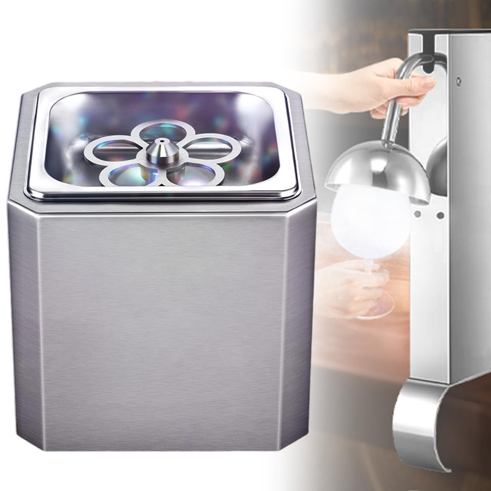 Xjleftonomie Glass Froster Chiller Cooler For Beverages, Commercial Co2 Ice Cup Froster, Rapid Drink Cooling Tool For Instant Cold Beverages, Ideal For Home And Bar Use A