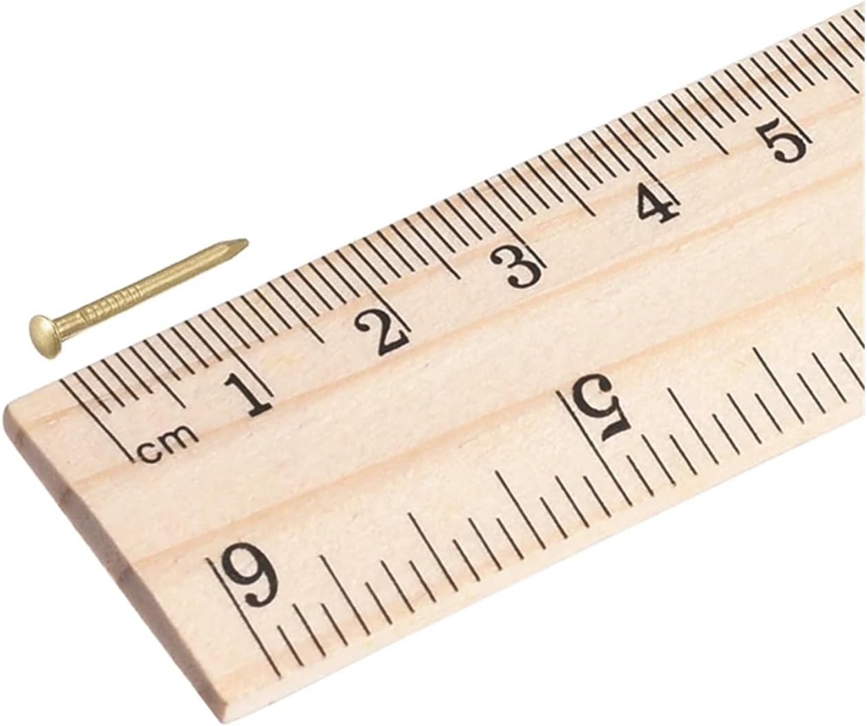 50pcs 1.2x15mm Brass Small Mini Round Head Tiny Brass Nails for DIY Furniture Hinge Drum Wooden Jewelry Box