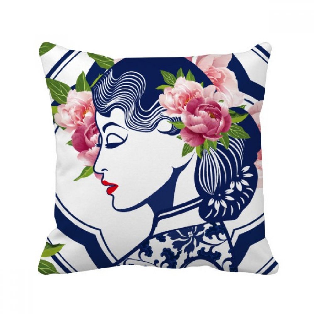 Oreiller culture chinoise multicolore déco maison et housse coussin de salon 40x40
