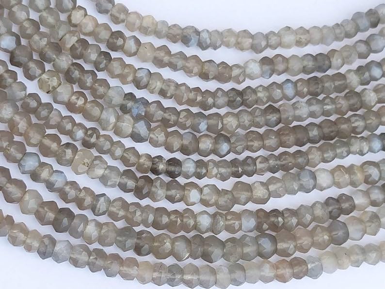 Pierre de lune naturelle facettée éclat minéral collier