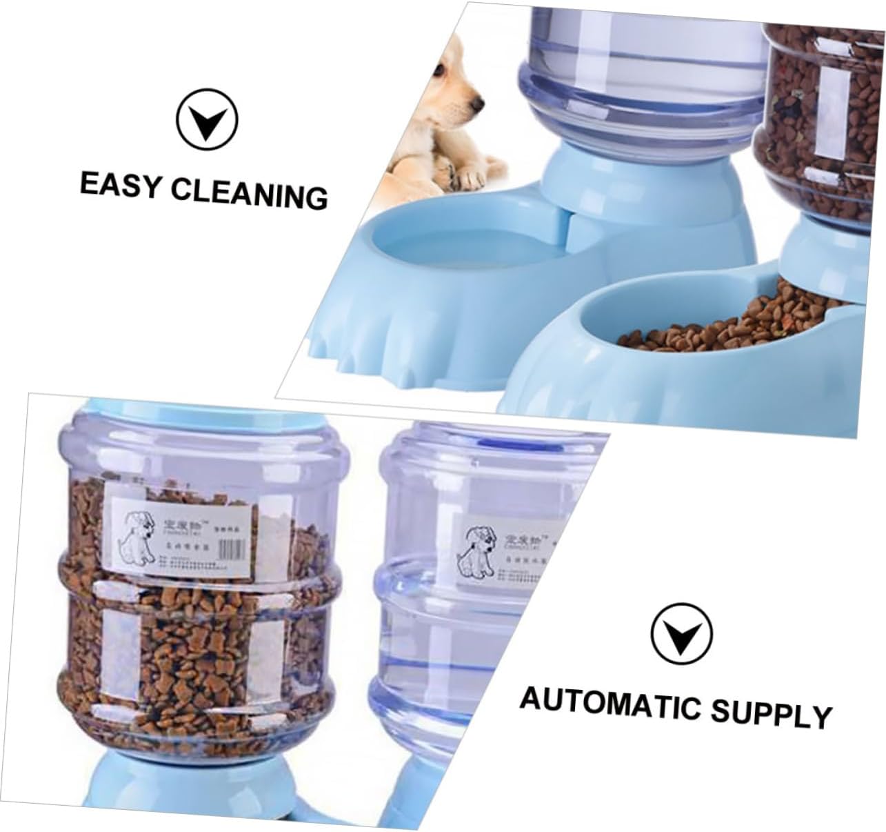 Generic Automatic Pet Bowl for Dogs Cats Large Capacity Cat Drinking Machine Slow Food Feeding Container Water Bottle