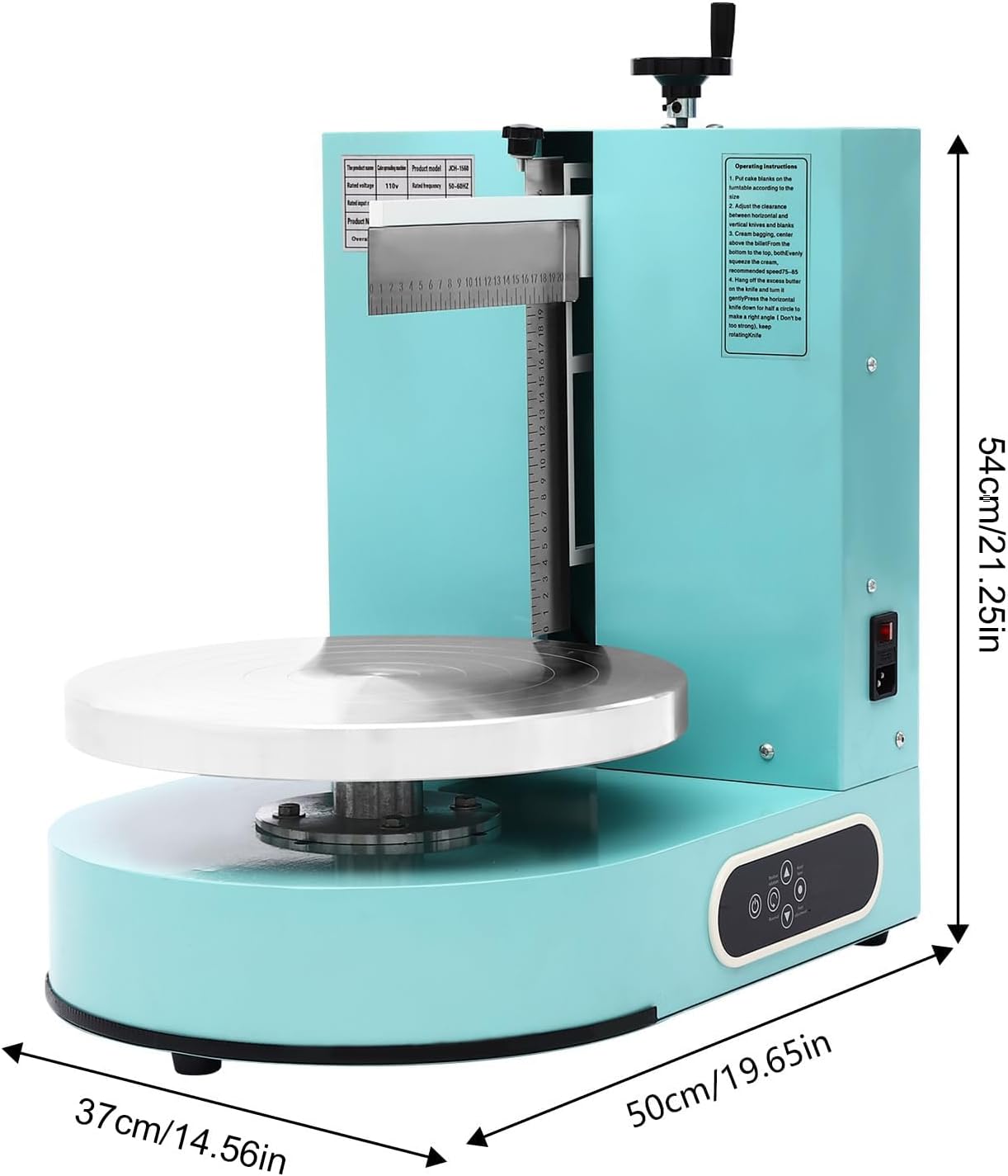 Cake Decorating Machine - Automatic Frosting Turntable with Graduated Scraper for Cream Spreading and Coating - Ideal for Dessert Shops and Households