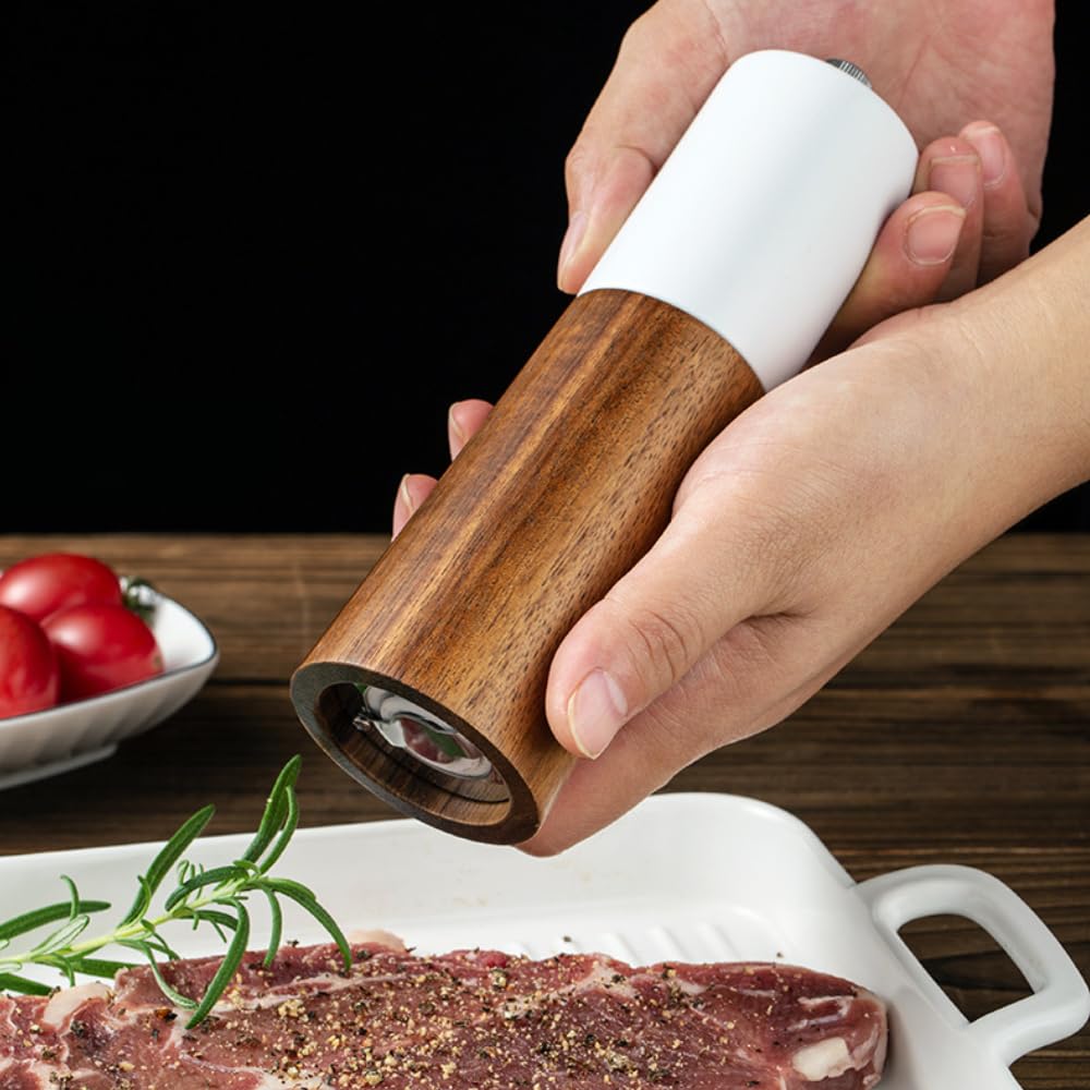 Moulin à Poivre, Réglables Broyeur D'Épices En Céramique, Moulin Sel Poivre Bois, Manuel Moulins à Épices, Moulins à Épices Dans - Maison