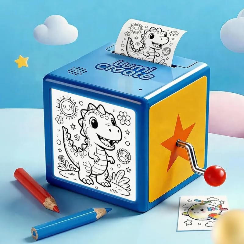Image of Lumi AI Sticker Printer, Portable Inkless Thermal Sticker Maker Machine, Voice-Powered Mini Printer with HD Display, Custom Sticker Creator for Journaling, DIY Crafts, Notes & Creative Design