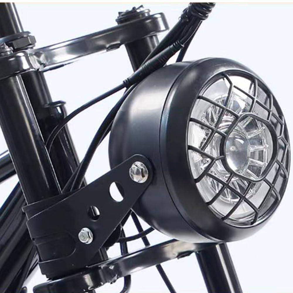 Triciclo elettrico per adulti, bicicletta a tre ruote a 7 velocità con cestino grande, display LCD e faro, 48 V 15 Ah, design con pneumatici grassi per lo shopping in famiglia