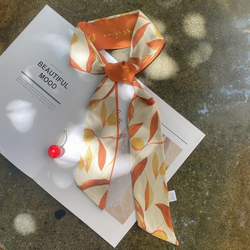 Fashion Bag Handbag Handle Ribbon Scarf Polka Dot Printing Neckerchief Scarf Women's Fashion Scarves, Great gift for mother, girlfriend, daughter4