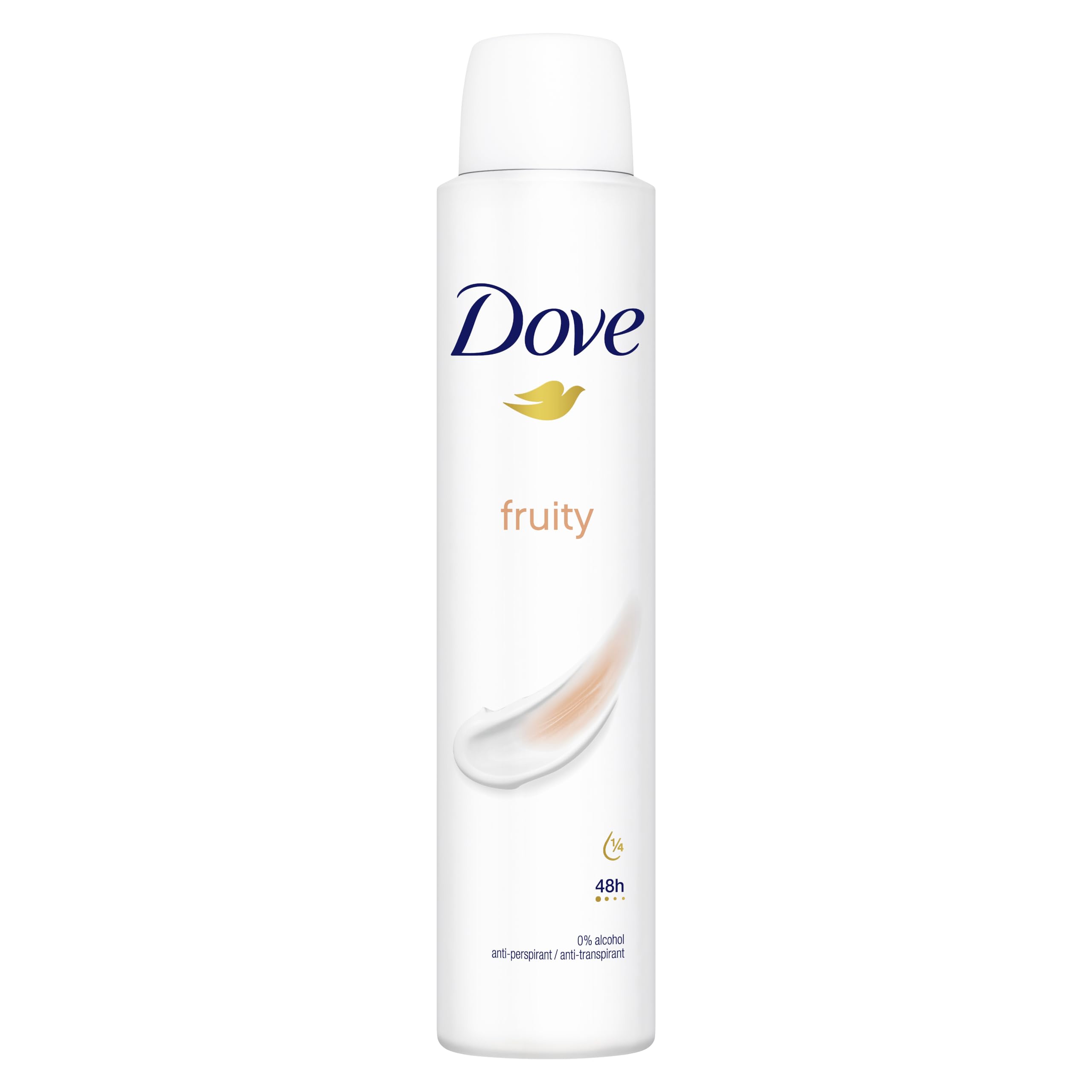 Dove Fruity Anti-Perspirant Deodorant with ¼ moisturising cream Spray for 48-hour protection and underarm care 200 ml