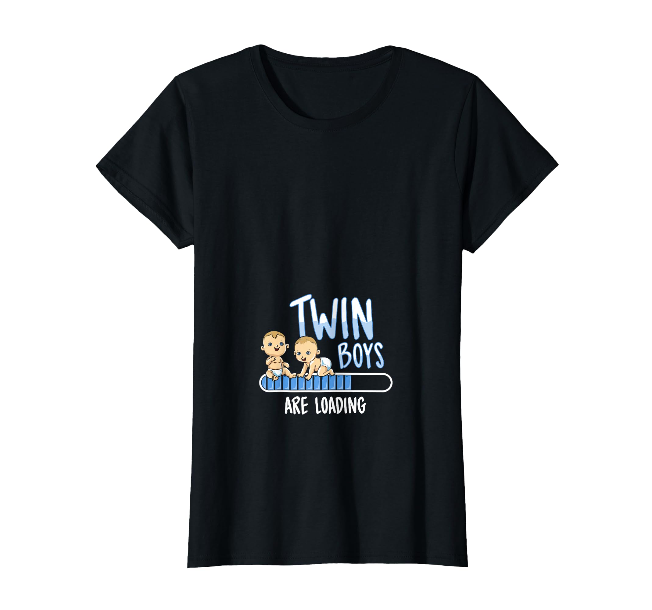 Twin Boys Loading T-Shirt Pregnancy Announcement Shirt Gift T-Shirt