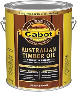 4-Pack of 1 gal Cabot 3460 Jarrah Brown Australian Timber Oil Triple Oil Protection