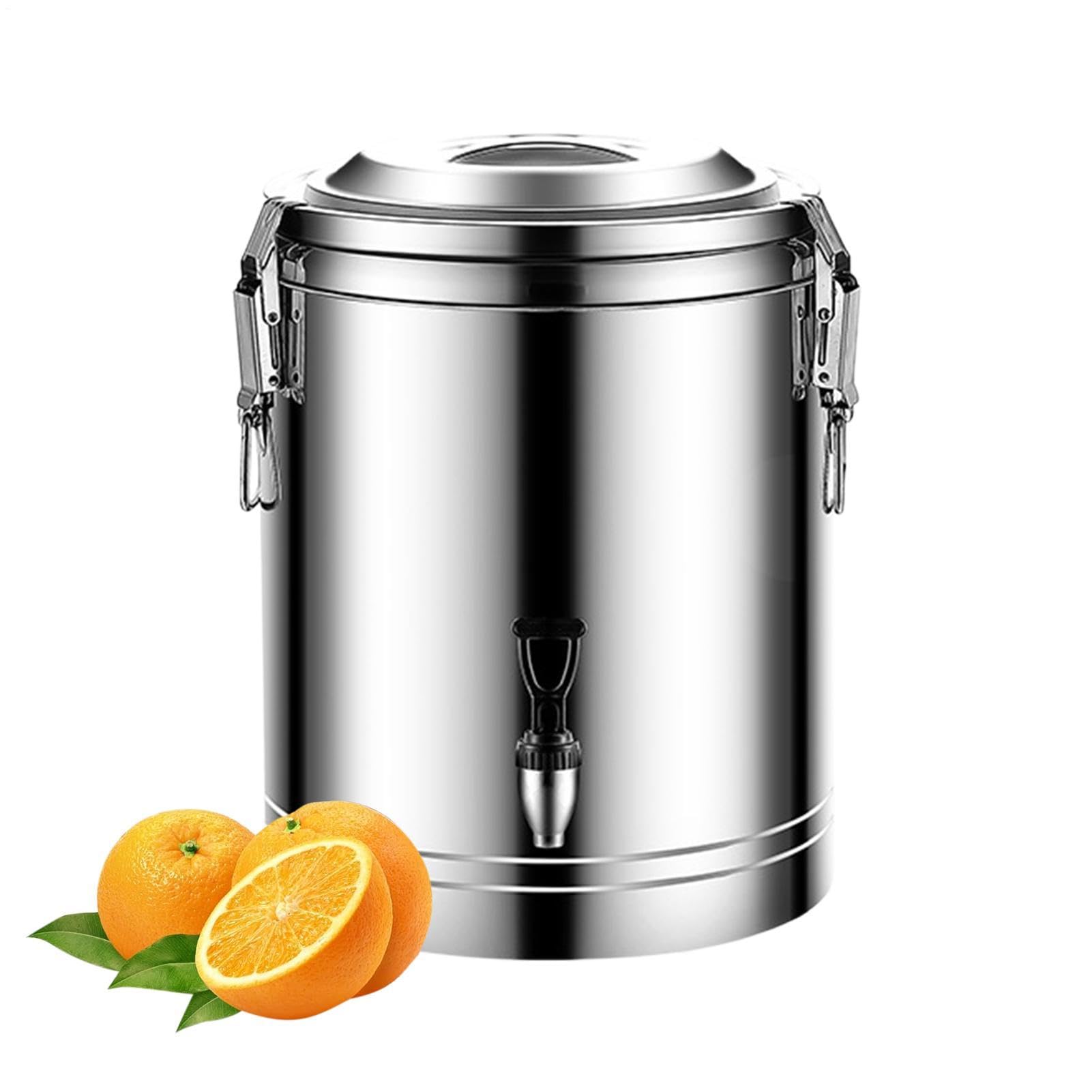 Getränkespender - Isolierter Edelstahl Groß | Wassergetränkespender Mit Wasserhahn Für Kaffee, Saft, Limonade, Flüssigkeit, Party, Camping, Picknick, Café, Restaurant, Kommerziell