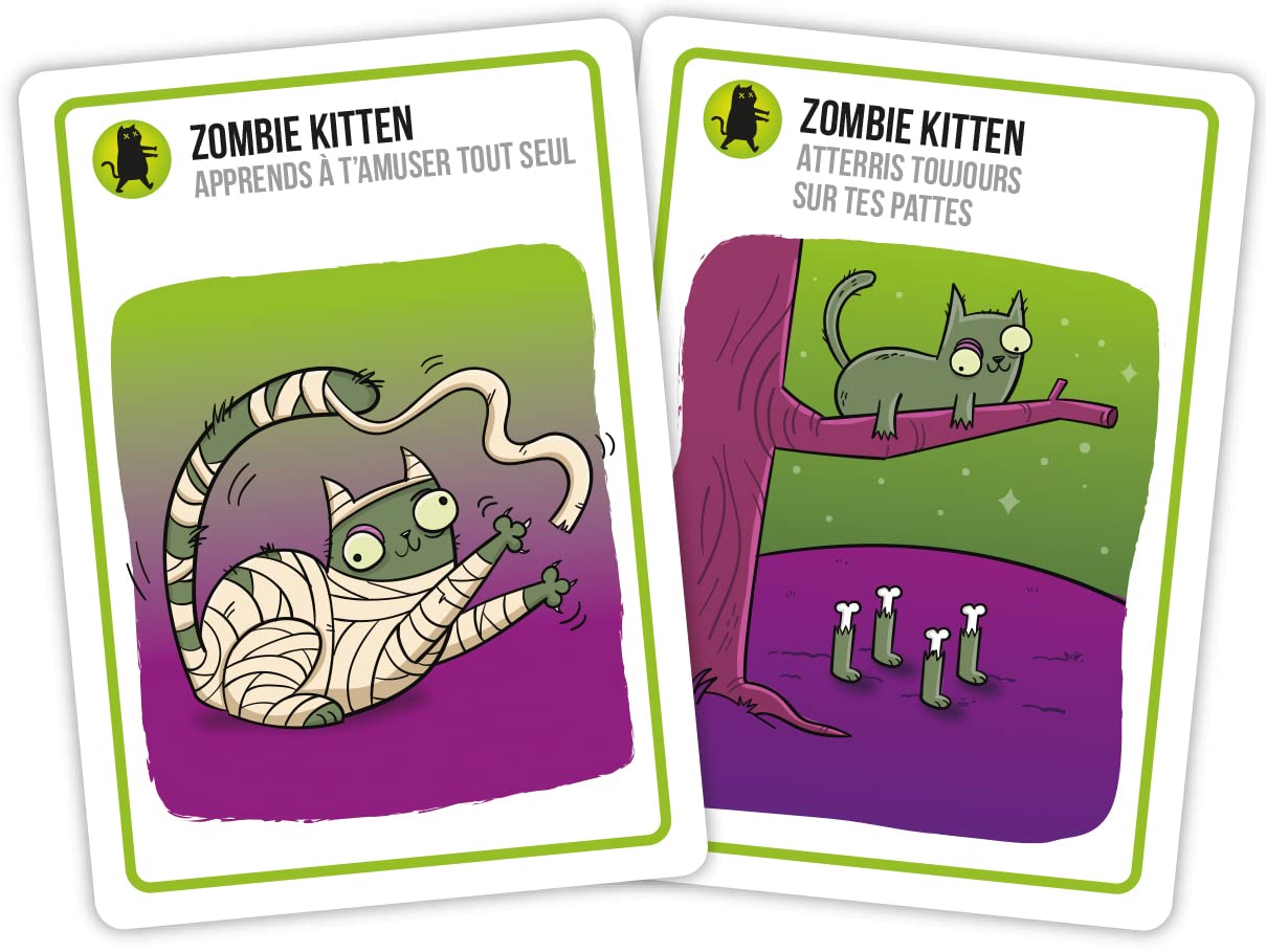 Asmodee - Zombie Kittens - Jeu de cartes, jeu de fête, 2 à 5 joueurs, 7 ans et plus, édition italienne