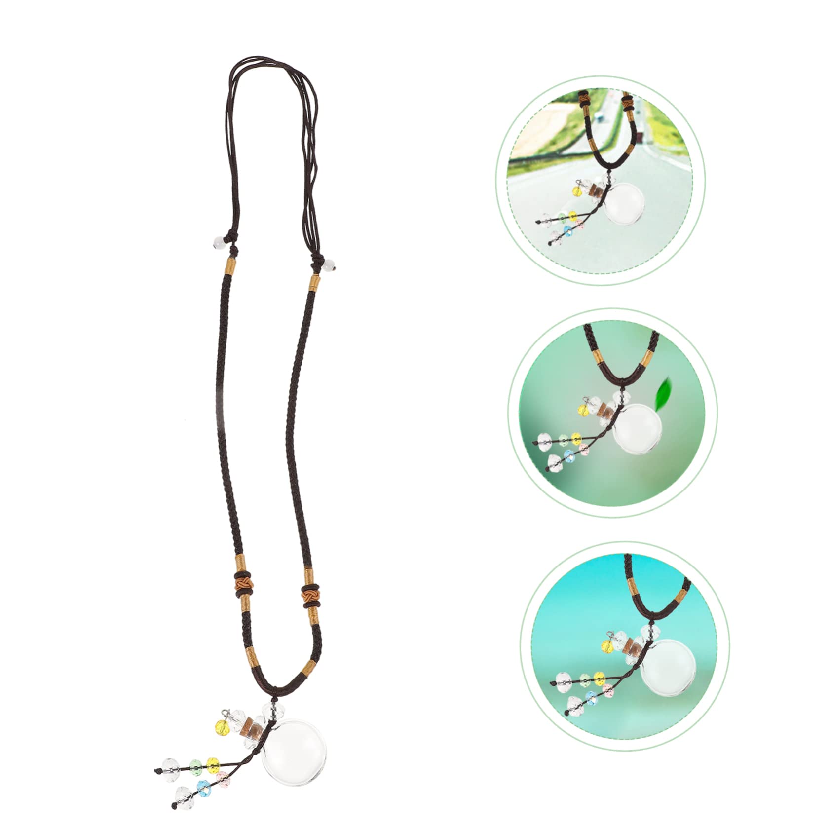 GALPADA 3pezzi Collana Diffusore Di Oli Essenziali Con Ciondolo Creativo e Design Elegante Accessorio Unico Per Pulizia Aria e Decorazione Personale