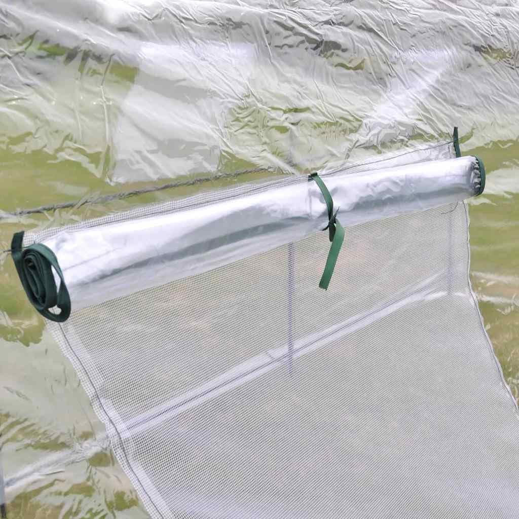 Invernadero con puerta con cremallera, cubierta verde transparente, grande y móvil para principiantes y jardineros experimentados