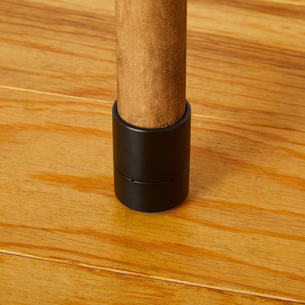 [美品/匿名配送]高さ調整可能なオシャレな黒の突っ張り棒 丸い木製の棚2個付 Amazon｜TOMOYASU つっぱり棒 クラシカ Sサイズ 46-76cm