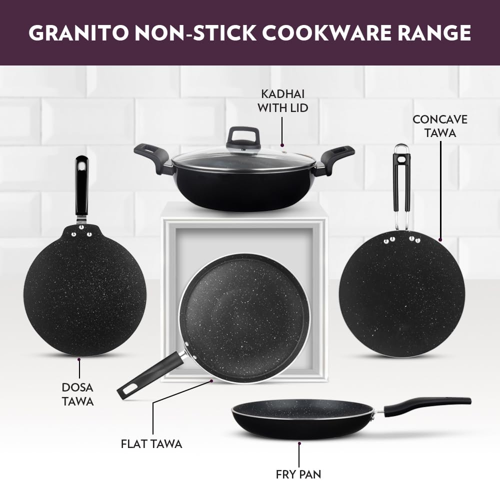 Borosil Granito Fry Pan - Non-Stick, Induction Compatible -7