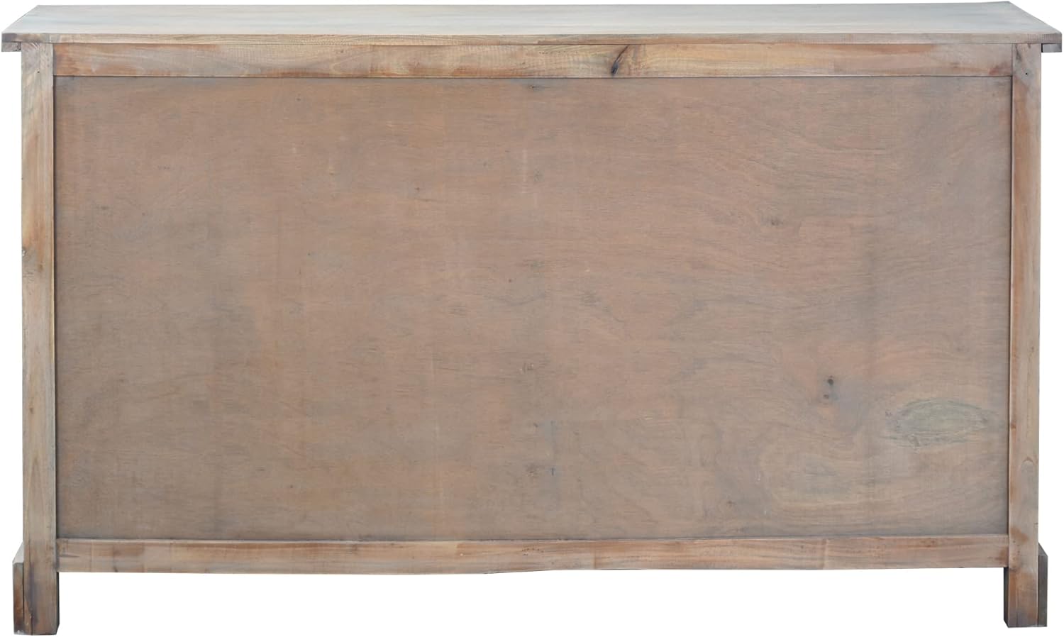 Sunset Trading Cottage Arched Glass Door Credenza Solid Wood Display Cabinet | Fully Assembled Sideboard Buffet Server, 63" Wide, Distressed Driftwood Brown (CC-CAB1706S-DW)