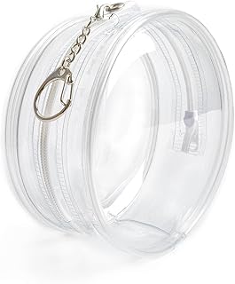 ISMIELR ぬいぐるみポーチ 推し活ポーチ 透明 小さめ 持ち運び 推しグッズ 人形入れ 痛バ 缶バッジ 収納 小物入れ お出掛け クリア ぬいぐるみ用 直径14cm