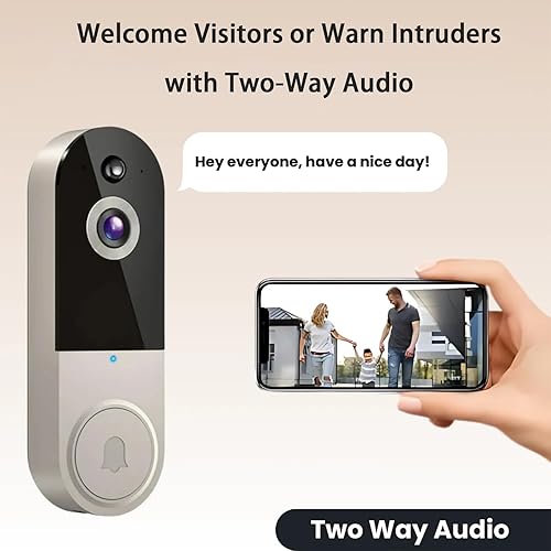 Miniatura 3 de Puerta segura la forma más inteligente de proteger tu hogar, cámara inalámbrica de video de 1080p, detección humana AI, vista en vivo, audio de 2