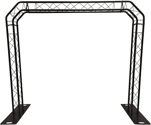 Kit de arco negro Truss de 8.3 pies de altura, sistema de iluminación portátil para DJ, arco de metal. Capacidad de hasta 660 libras. Configuración