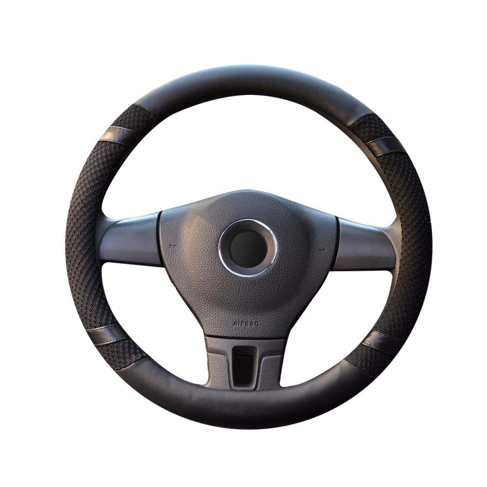 Lenkradhülle aus Mikrofaser, Rutschfeste Schutzhülle, für das Auto Schwarz