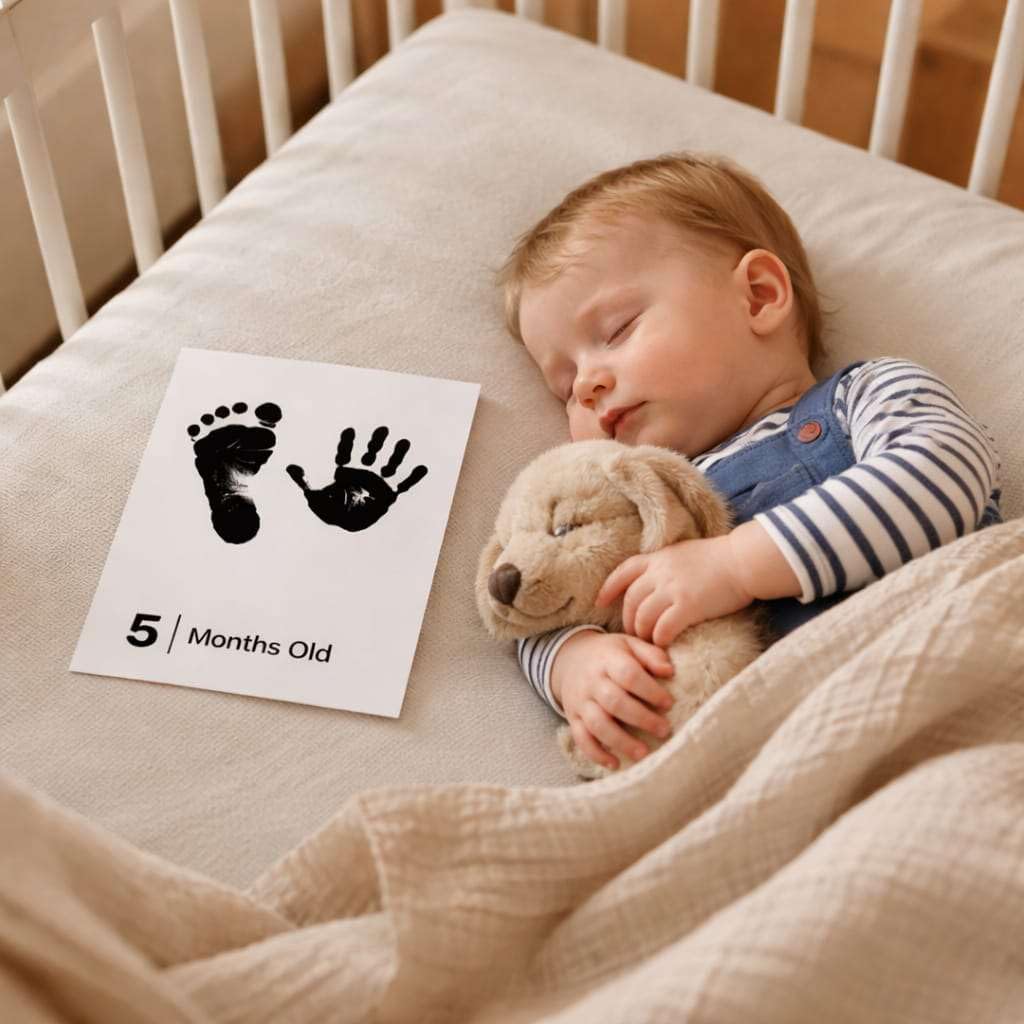 Kit Empreinte Bébé Sans Encre 14 cartes Milestone 1-12 mois