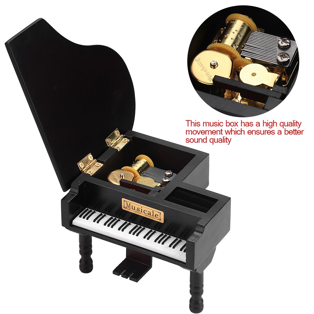 Spieluhr Klavier Music Box Clockwork Music Box Classic Grand Piano Form Design Qualität Bewegung feine Verarbeitung und Elegante Kreatives zum Valentinstag Gutes für Freunde