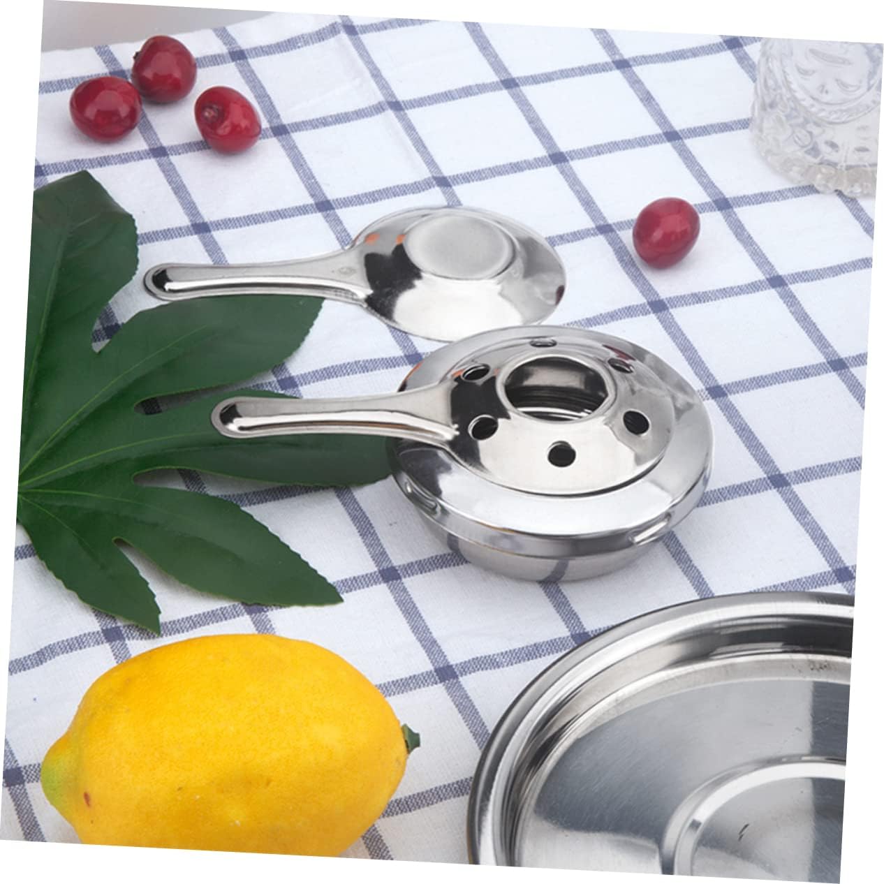 10pieces Stainless Steel Chocolate Melting Pot and Fondue Set Splatter Guard for Cheese Chocolate and Dessert Dipping for Entertaining and Gatherings