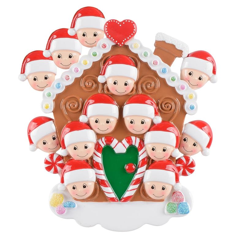 Maison en pain d'épices personnalisée décoration de sapin de Noël pour célébrer l'amour