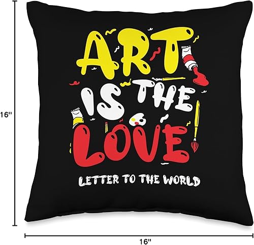Miniatura 5 de DesignsByJnk5 Art Dreams' Artistic Echo Love Letter to The. Art - Almohada de 18 x 18 pulgadas, multicolor