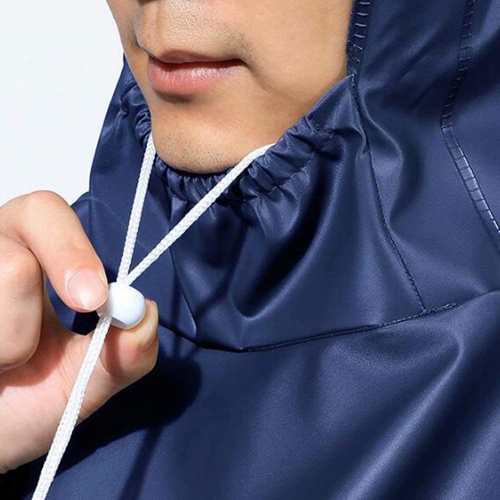 Funda para Scooter de Movilidad, Impermeable, Capa Grande para Lluvia, Scooter de Movilidad, Impermeable para Motocicleta, Poncho, Ropa Impermeable, protección Completa con Visera (Azul)