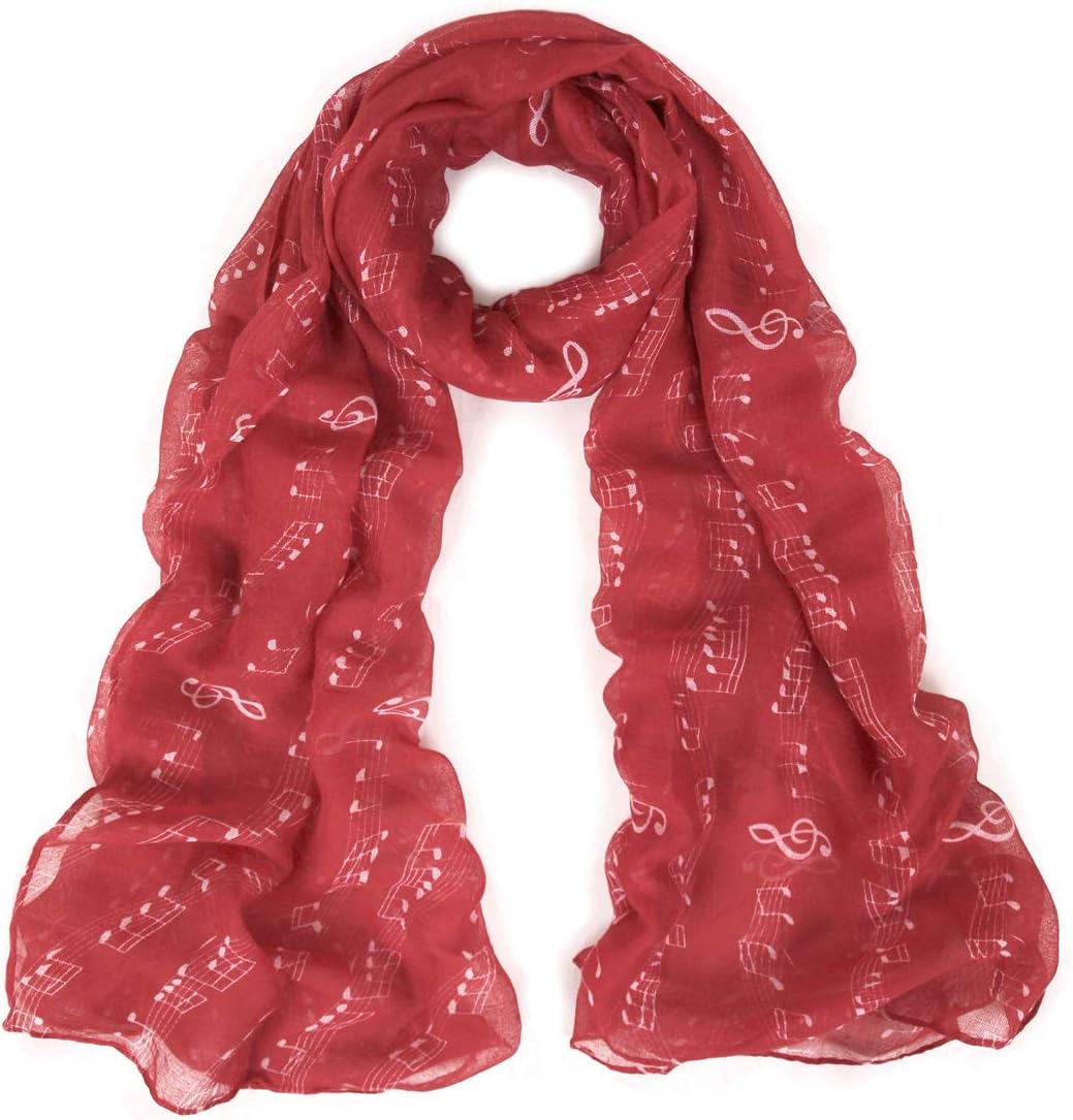 TrendsBlue Premium Music Notes & Chords Fashion Scarf Wrap image 5