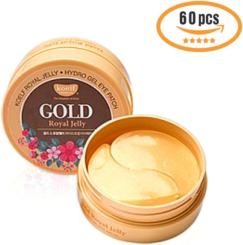 Korea Premium Intensive Eye Mask Sheet 60pcs Wrinkle Patch - Skin Around Eyes Shining Brightly with Korea Jewelry Eye Patches (Royal Jelly)