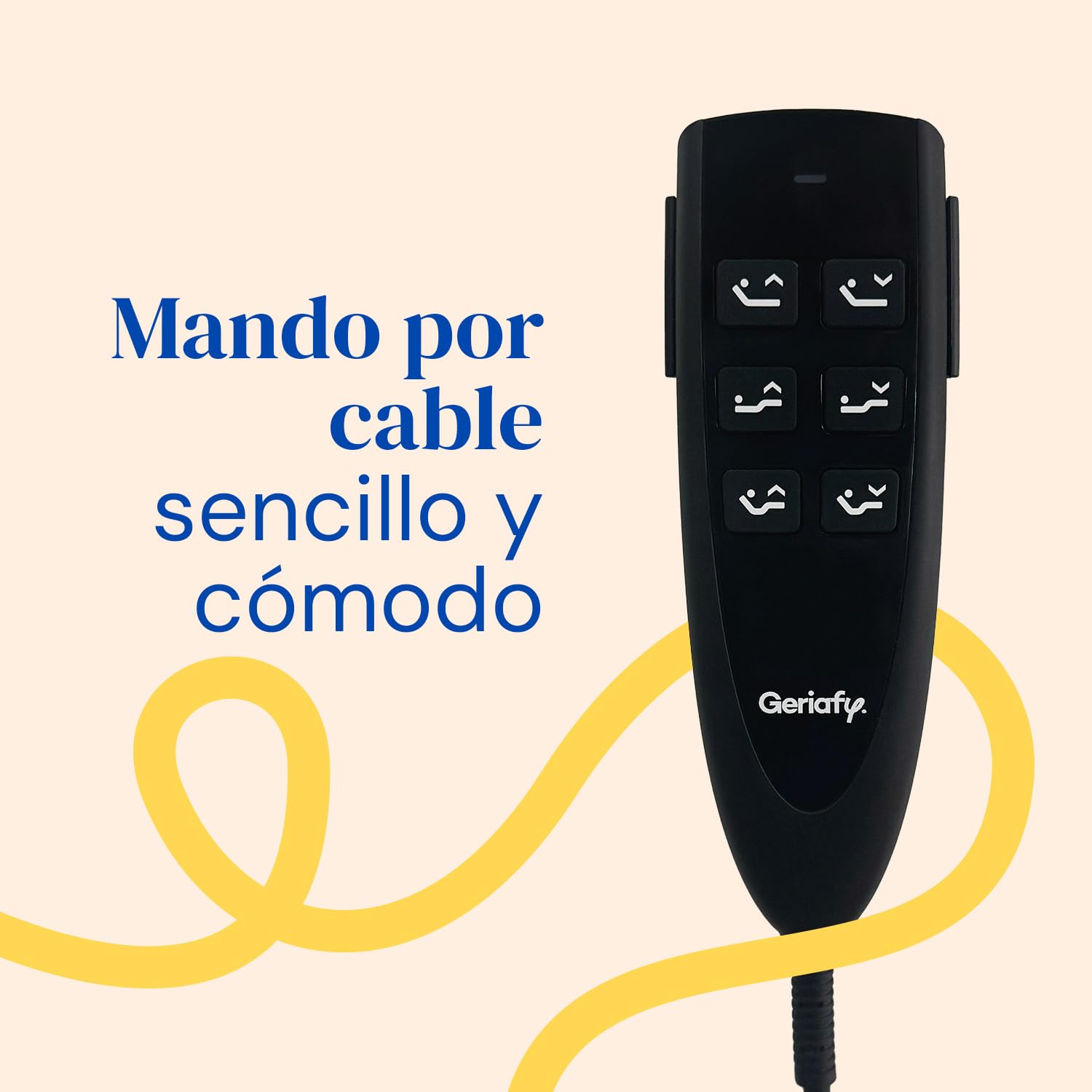 Geriafy – Cama Articulada Doble 180x190 cm | Somier Eléctrico Reforzado con Lamas Anchas de Haya | Ajustable con Mando por Cable