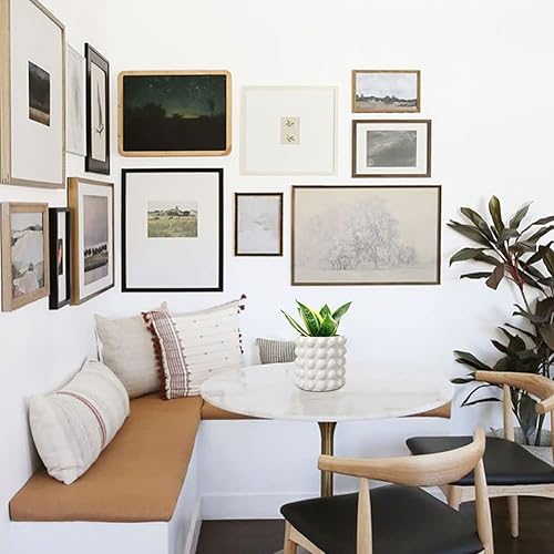 Miniatura 5 de DILATATA Maceta de cerámica de 6 pulgadas para plantas de interior con agujero de drenaje, maceta de burbujas para flores, maceta de jardín, maceta