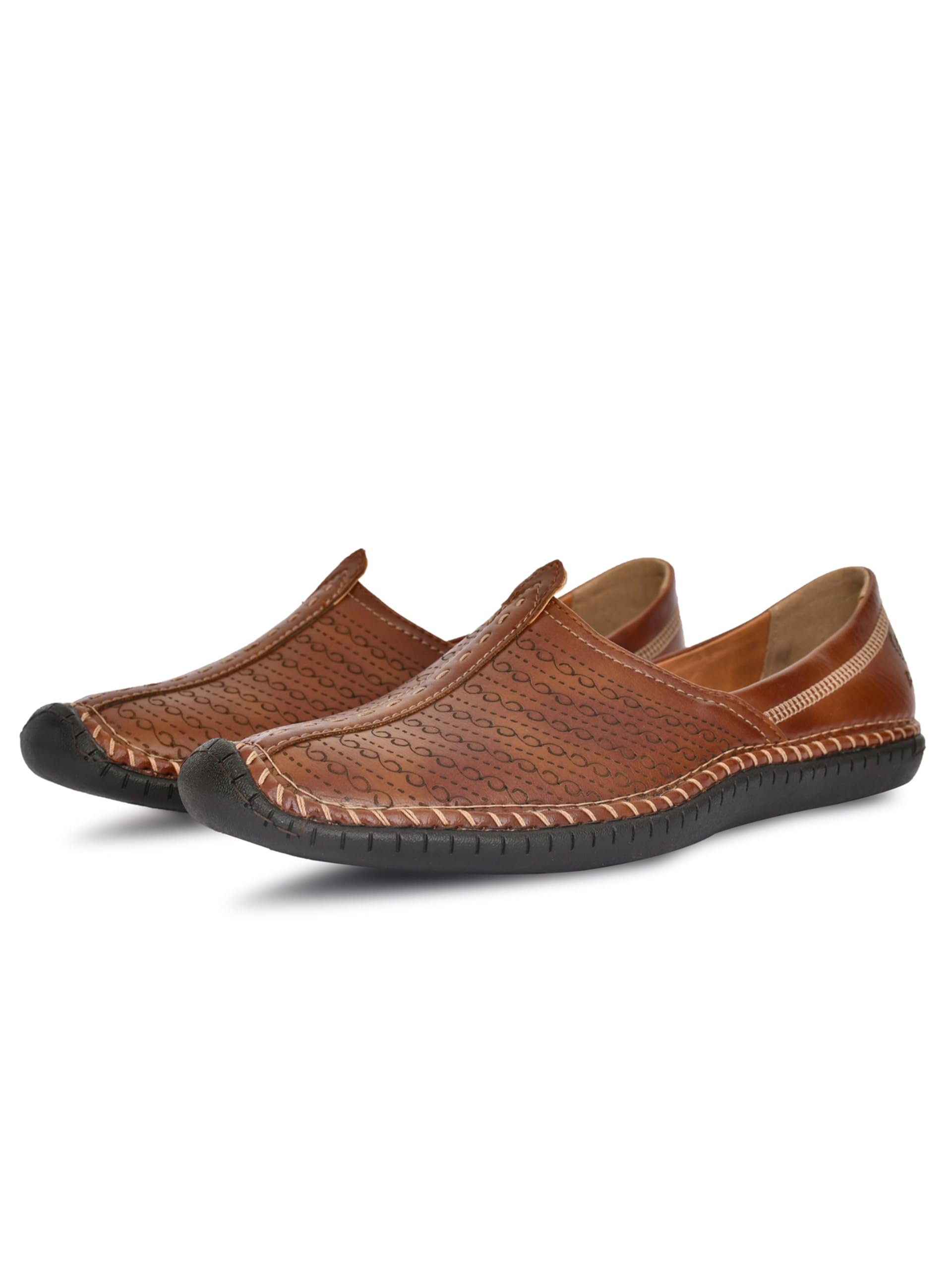 Men's Laser Design Ethnic Shoes-image-11