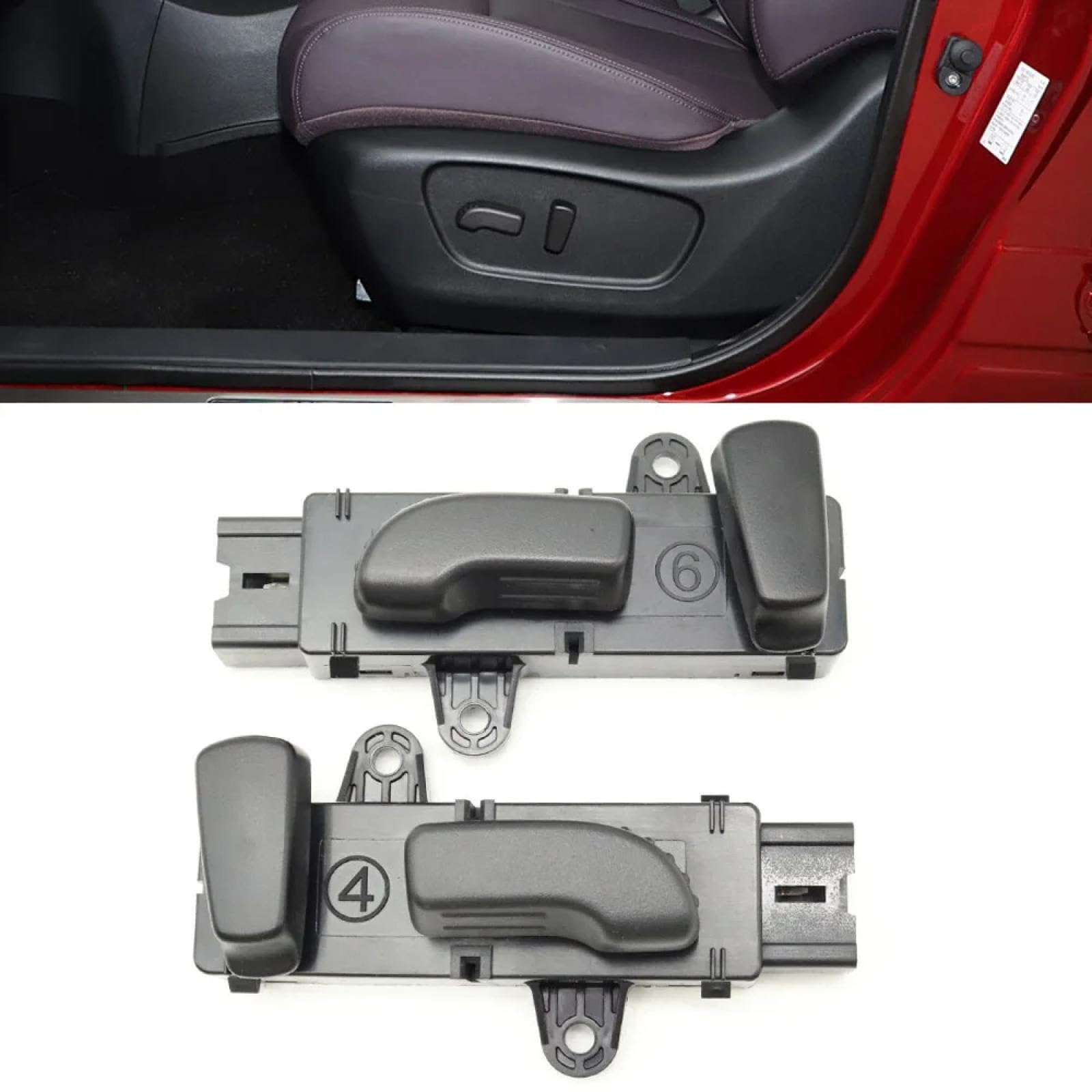 Interrupteur de siège électrique pour Nissan X-Trail T32 Qashqai J11 2015-2021, Interrupteur de réglage de siège Avant électrique 87062-2DR0D-A193/87012-2DR0D-A193